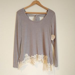 Self Esteem | Long Sleeve Grey Blouse